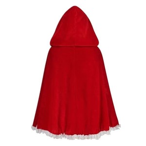 Capa con Capucha de <span class=keywords><strong>Caperucita</strong></span> <span class=keywords><strong>Roja</strong></span> con Temática de Anime Occidental para Cosplay, para Hombres Adultos, Capa <span class=keywords><strong>Roja</strong></span> con Ribete de Encaje, con Etiqueta, Suministro ODM - Product Image 2