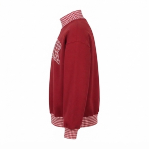 Sudadera personalizada con cuello alto en amarillo, estampado de letras en verde menta, 100% algodón, de alta calidad, para mujer. - Product Image 6