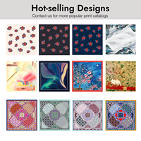 2026 Foulard en soie de mûrier sergé imprimé personnalisé, bord roulé à la main, pour femme, bandana personnalisable, faible MOQ