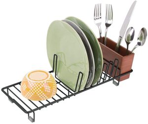 Modern kompakt mutfak ayakta tipi Metal tel kurutma süzgeç çanaklar ve yemekler için çıkarılabilir çatal lavabo bulaşıklık - Product Image 1