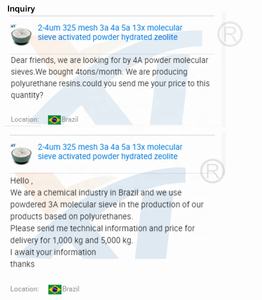 3A सक्रिय आणविक चलनी पाउडर sylosiv k300 जिओलाइट पाउडर के रूप में नमी मेहतर polyurethane के लिए आवेदन - Product Image 3