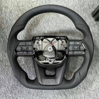 Volant sport en fibre de carbone personnalisé en stock pour Volkswagen Golf MK6/7 GTI CC avec cuir perforé noir
