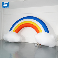 Arc-en-ciel gonflable nuage arc-en-ciel décoration publicitaire arc d'entrée personnalisé arc d'événement commercial