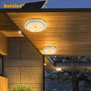 Indoor Solar Pendant Lamp Outdoor Waterproof LED Solar Ceiling Light with Remote Control for Home Garden Corridor