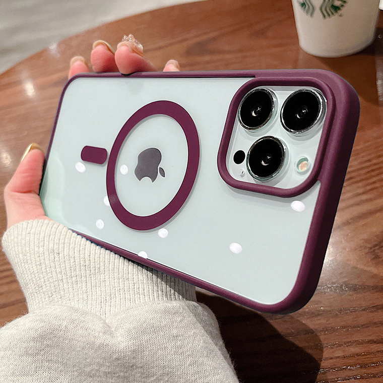 Магнитный чехол для телефона Laudtec с беспроводной зарядкой, прозрачный акриловый Жесткий Чехол для iPhone 14 Pro Max, чехол-бампер