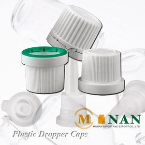 Bouchons de bouteilles de sirop en verre avec écrou antivol en plastique blanc - Product Image 4