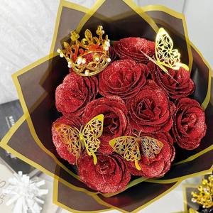 Ramo <span class=keywords><strong>de</strong></span> Rosas para el Día <span class=keywords><strong>de</strong></span> San Valentín 2026, 9 Rosas, Flores Eternas, Regalo para Novias, Amigas, Madres, Mini Flores Secas - Product Image 2