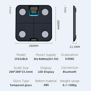 ذكية فريدة من نوعها للبلوتوث مع شاشة ليد الدهون في الجسم وتكوين BMI OEM/ODM المدعومة من المصنع للتخصيص - Product Image 2