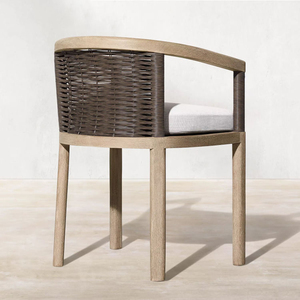 Sân vườn ngoài trời tếch bàn ghế đặt bên bờ biển khách sạn không thấm nước PE mây ghế gỗ Tếch - Product Image 3