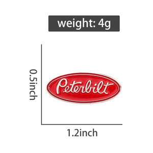 Peter bilt Trucks Oval Emblem Marken zeichen Logo Emaille Pin Broschen Abzeichen Modeschmuck Rucksack Zubehör Geschenke - Product Image 6