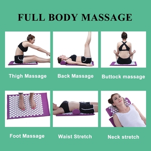 Cojín de masaje de acupuntura largo para cuello, espalda y pie, masajeador para aliviar el dolor, Yoga, acupresión, juego de almohada, 73x42cm - Product Image 6