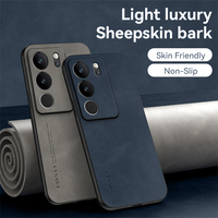 Coque de téléphone en cuir pour vivo S17 S17 Pro Mobile Cover Soft Border Hard Back Cover