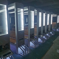 Banc d'extérieur urbain moderne intelligent alimenté par des cellules solaires Siège en bois de haute qualité avec acier inoxydable Mobilier urbain de qualité supérieure