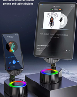 Banque d'alimentation sans fil 3 en 1 avec haut-parleur et support RGB, support de téléphone portable 3 en 1, banque d'alimentation portable flexible pour utilisation au lit