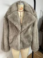 Veste en fausse fourrure épaisse et chaude pour femme, taille plus, automne-hiver, MOQ 1