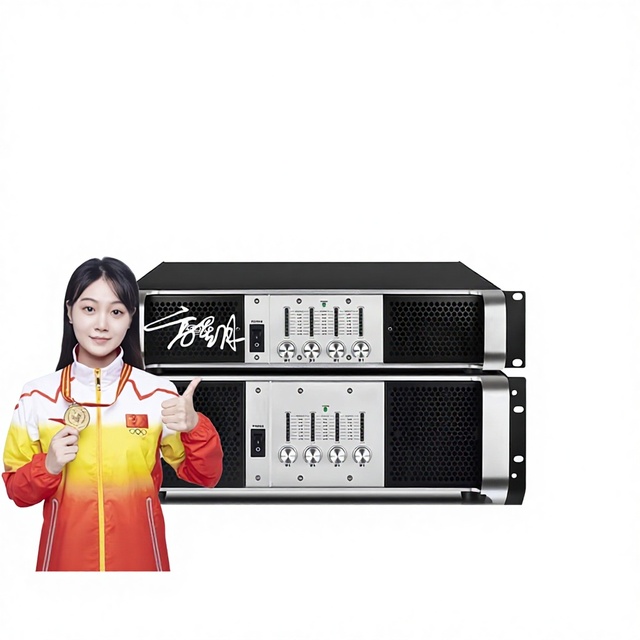 Professional Four-Channel Digital Power Amplifier 4x400W-1000W 90dB Impedance for Stage Performance Conference Wedding Use