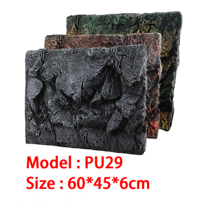 Decoración de Roca <span class=keywords><strong>3D</strong></span> para Terrario de Reptiles y Peces, <span class=keywords><strong>Fondo</strong></span> de 60x45cm, Material PU Ecológico - Product Image 3