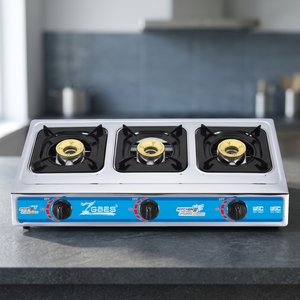 Cuisinière à gaz portable 3 brûleurs au butane/propane, cuisinière manuelle pour la maison et le camping - Product Image 3