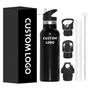 Promotional <b>Drinkware</b> Customized 3 Lids Free Sample Water Bottles Double Wall Vacuum Insulated Stainless Steel Tumbler With Logo - Product Image 1