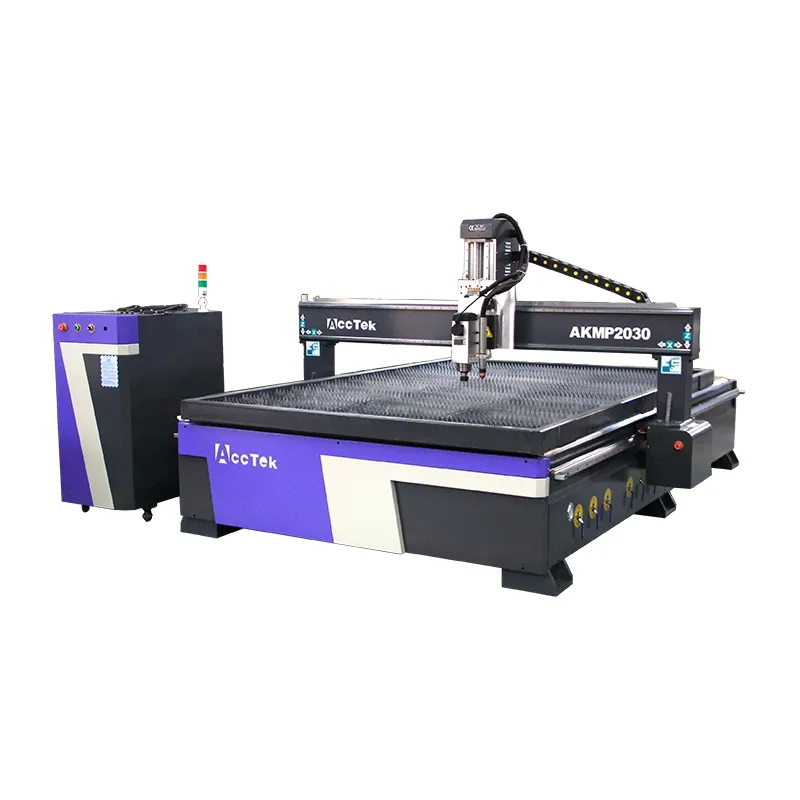 Kombine 1530 2030 ahşap makinesi cnc router/plazma kesme makinesi için karbon çelik