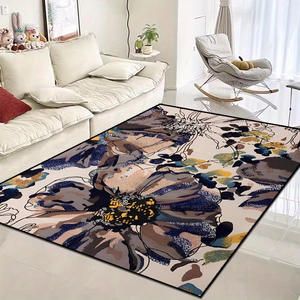 Alfombra rectangular con diseño de mariposas florales de Wan Xinlong, resistente a las manchas, estilo escandinavo, para sala de estar, dormitorio, estudio. - Product Image 5