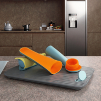 Moules à glaces en silicone réutilisables pour enfants, multicolores, pour la fabrication de bâtonnets glacés, tubes de congélation DIY, forme de pop, facile à démouler