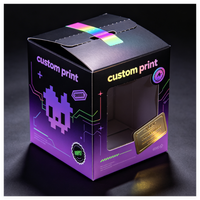 Boîte cadeau scellée personnalisée avec impression UV, boîte mystère avec bande de déchirement, emballage cadeau en papier avec logo personnalisé pour figurine ou porte-clés