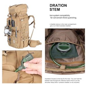 बड़े कैंपिंग सामरिक लैपटॉप बैकपैक्स मोलल हाइकिंग डेपैक्स - Product Image 5