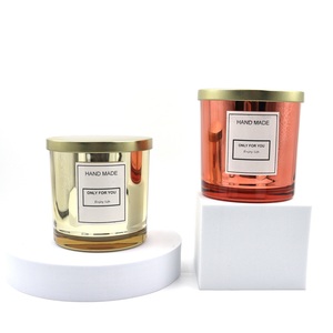 Bougeoirs <span class=keywords><strong>en</strong></span> <span class=keywords><strong>verre</strong></span> déco doré Pots de lanterne vides avec couvercle Bocal décoratif pour Holdin - Product Image 6