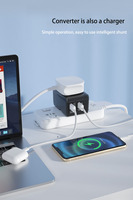 Chargeur mural universel USB Type-C international, charge ultra-rapide QC3.0/PD, prise en charge de la protection contre les surcharges, nouvel adaptateur de voyage