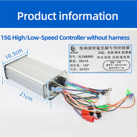 Contrôleur intelligent à onde carrée sans balais CC pour tricycle électrique d'ingénierie, 48V/60V, pour chariot, régulateur 15 tubes, IP65, 800W, avec faisceau