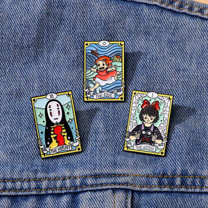 Sming Pins dessin animé <span class=keywords><strong>Miyazaki</strong></span> Anime émail broche <span class=keywords><strong>Film</strong></span> et télévision Animation alliage Badge Tarot Couple broche personnalisée - Product Image 1