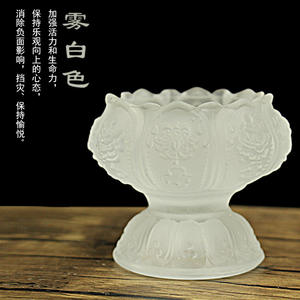 Bougeoir coloré costume lampe à beurre de Lotus huit pieds hauts de bon augure articles de bouddha émaillés ménagers - Product Image 6