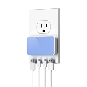 <b>USB</b> Wall Charger 4 Ports PD 20W Fast <b>Charging</b> with Retractable <b>Cables</b> Universal for Home Office Use - Product Image 1