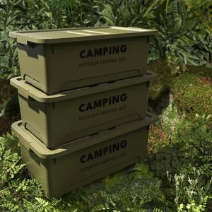 Large Capacity Household <b>Storage</b> <b>Box</b> with Lid, Thickened Heavy Duty Outdoor <b>Camping</b> Bin, Car Trunk Organizer <b>Box</b> - Product Image 3
