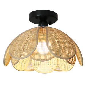 <strong>Wicker</strong> Chandelier Hand-Woven Rattan <strong>Wicker</strong> <strong>Light</strong> Natural Bamboo <strong>Wall</strong> <strong>Light</strong> for Living Dining Room Farmhouse - Product Image 3