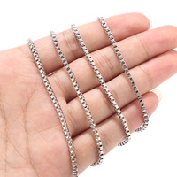 Chaîne en acier inoxydable anti-ternissement plaqué or 18 carats PVD, chaîne à maillons petits, chaîne de collier DIY vendue au mètre