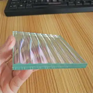 超透明5.5毫米玻璃凹槽玻璃罗纹玻璃图案隔断