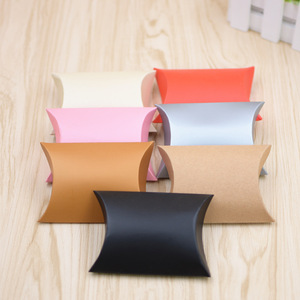 Cajas de Regalo de Papel Kraft Personalizables de Alta Calidad, Bonitas y Elegantes, Tipo Almohada, para Dulces - Product Image 1