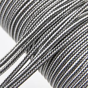 White and Black Round Braid 25mm Solid Braided Polypropylene Solid Rope Hot - Product Image 5