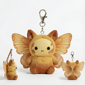 พวงกุญแจตุ๊กตา<span class=keywords><strong>ผีเสื้อ</strong></span>ขนฟูพร้อม<span class=keywords><strong>ปีก</strong></span><span class=keywords><strong>ผีเสื้อ</strong></span> - จี้กระเป๋าน่ารักสไตล์คาวาอี้ - Product Image 6