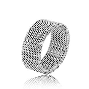 Dj075 Geometric Stainless Steel <b>Ring</b> Modern Unisex Fashion Jewelry Gift <b>Plain</b> Design For Men Women - Product Image 6