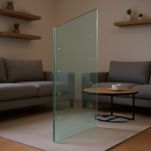 Panneau latéral de meuble en verre moderne 40x100 cm, verre trempé extra-clair de 10 mm pour unités murales et autoportantes - Product Image 2