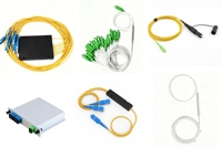 FTTH Precio de fábrica Mini fibra PLC Splitter 0,9mm Multicolor SC APC Cables de comunicación