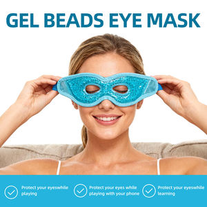 <span class=keywords><strong>Masque</strong></span> oculaire en gel à billes, bleu, avec trou, <span class=keywords><strong>pour</strong></span> soulager la fatigue oculaire, cercle noir, apaisant et confortable - Product Image 5