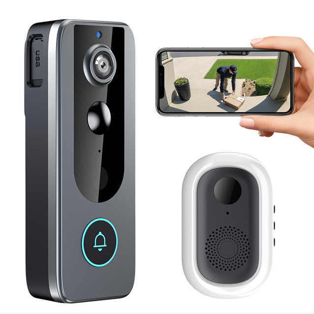 Tuya Smart 720P Doorbell with Chime Ringer Cloud Storage 2.4GHz Wi-Fi Intelligent Human Detection Home Video Doorbell Phone