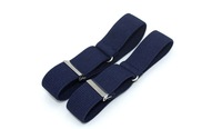 2.5cm largeur couleur unie réglable tissu élastique chemise manches jarretière brassard bande manches métal boucle manchette support brassard