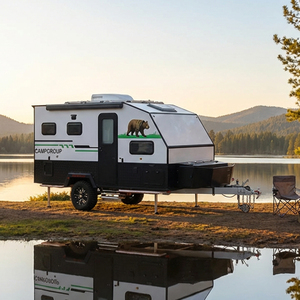 Remorque de camping hybride CAMPTRL, côtés rigides <span class=keywords><strong>en</strong></span> <span class=keywords><strong>toile</strong></span>, lits pliants, légère, capable de rouler hors route - Product Image 1