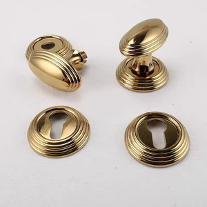 Hot Sale Solid Brass <strong>Door</strong> <strong>Knobs</strong> for Interior <strong>Doors</strong> Northern Gold Chrome Bathroom <strong>Door</strong> Lock - Product Image 5
