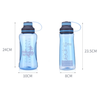 Bouteille d'eau en plastique anti-fuite populaire de 800 ml, bouteille d'eau pour le sport en plein air, à boire directement